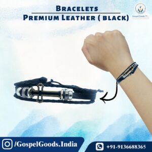 Premium Leather Bracelets: Christian Cross