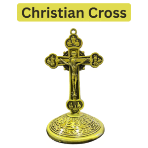 Golden Jesus Crucifix statue