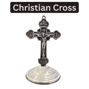 Silver Jesus Crucifix Statue