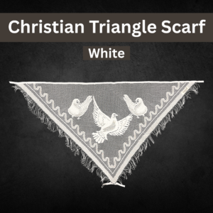 Three Dove - White Christian Ladies Scarf