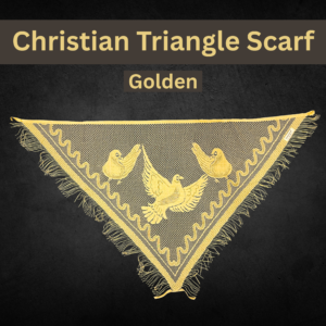Three Dove - Golden Christian Ladies Scarf