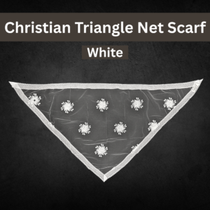 White net (White flower) Christian Ladies Scarf