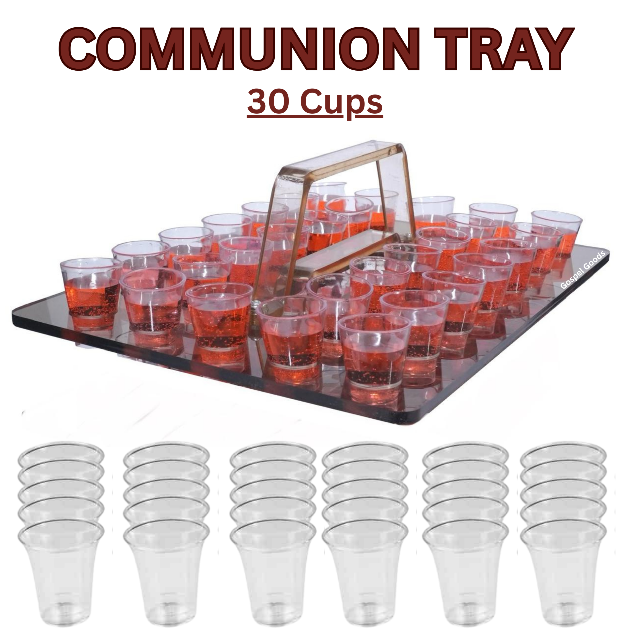 Cummunion Tray With 30 Cups