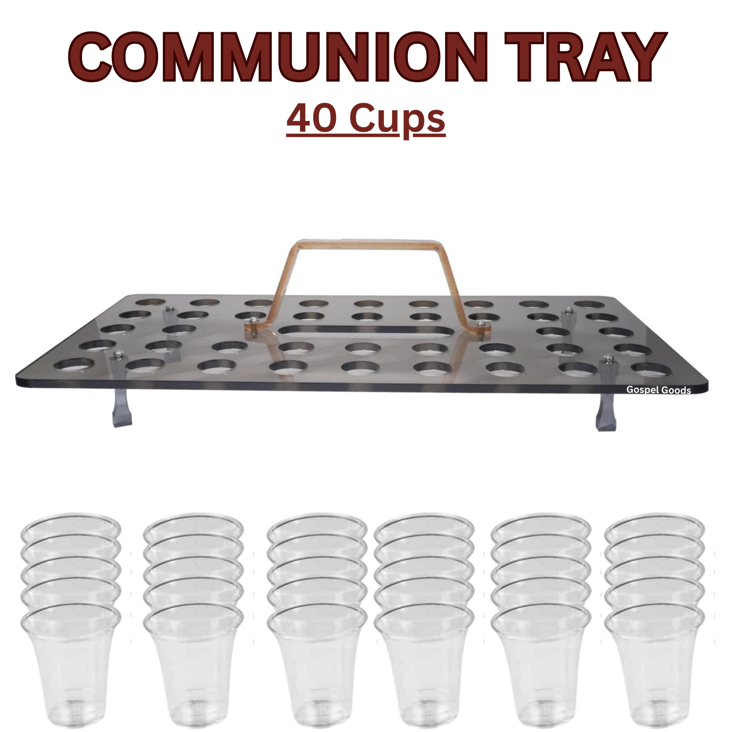 Cummunion Tray With 40 Cups