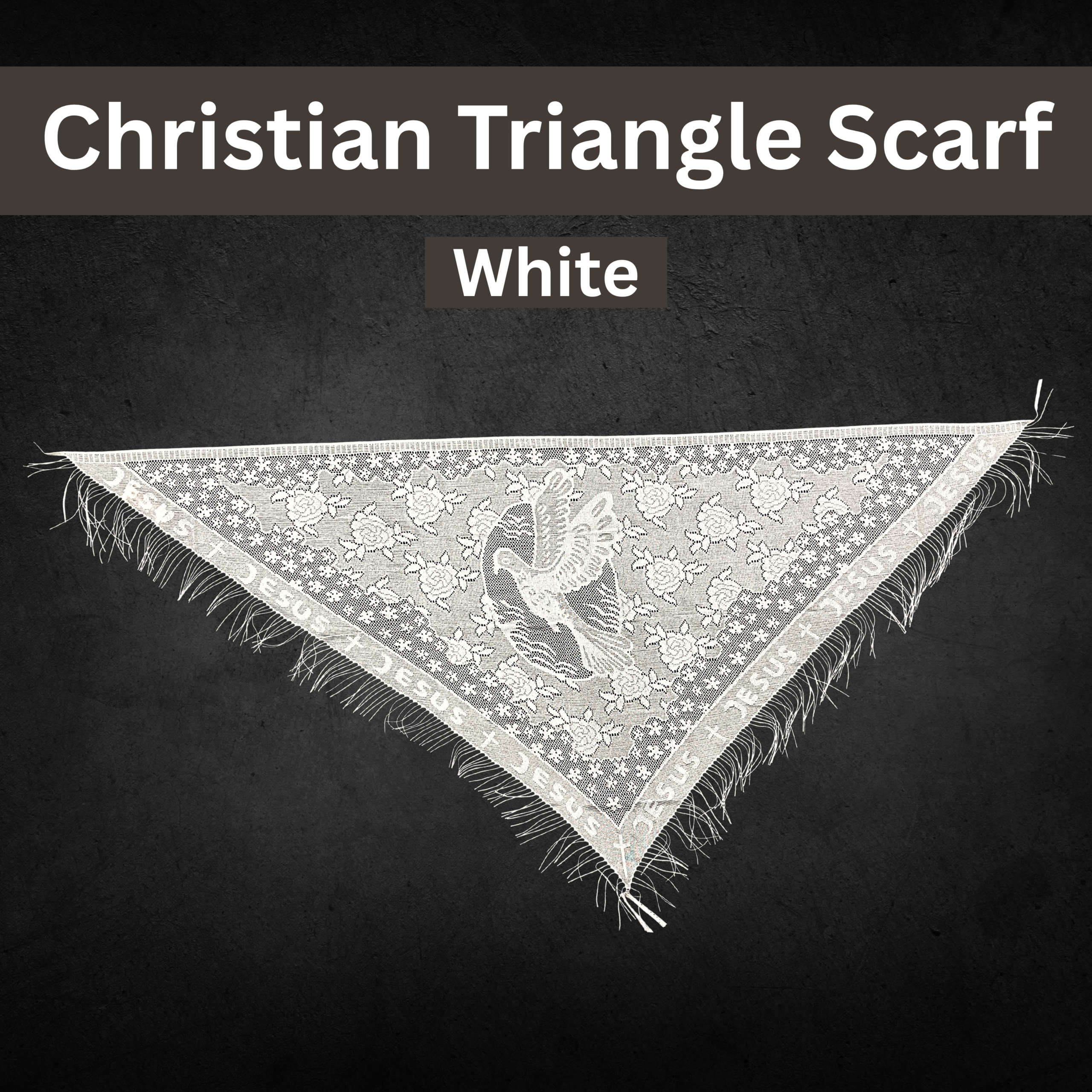 White Jesus Dove & Flower