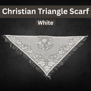 White Flower Christian Ladies Scarf