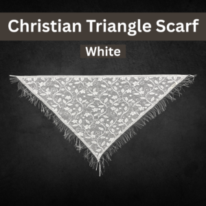 White Leaf Christian Ladies Scarf